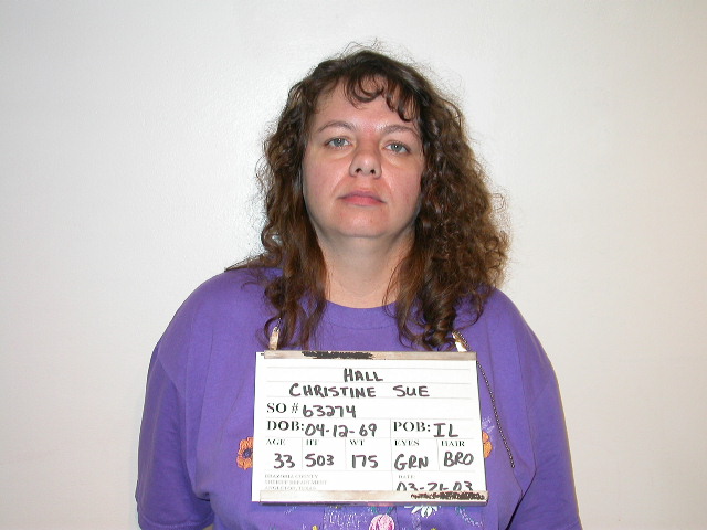 HALL, CHRISTINE SUE booking photo