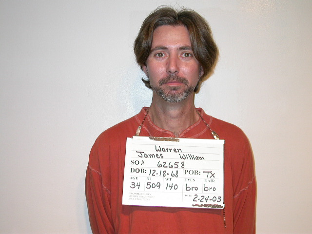 WARREN, JAMES WILLIAM arrested by Brazoria County SO/PD