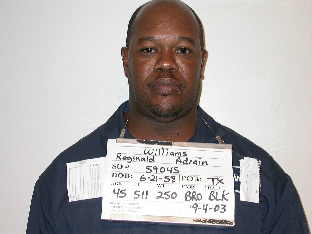 WILLIAMS, REGGIE A arrested by Brazoria County SO/PD