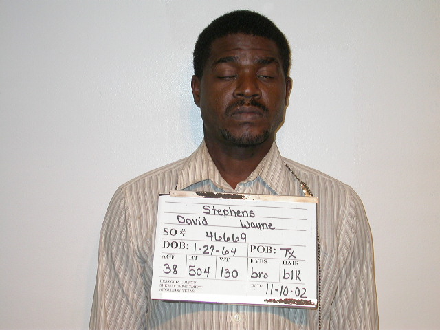 STEPHENS, DAVID WAYNE arrested by Brazoria County SO/PD
