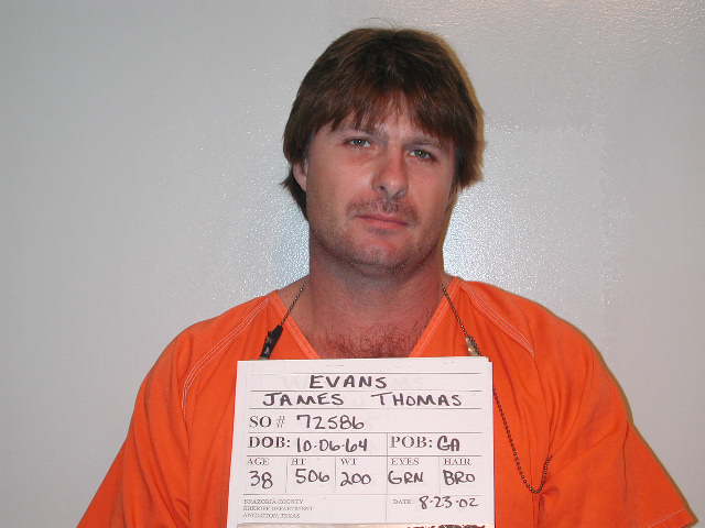 EVANS, JAMES THOMAS arrested by Brazoria County SO/PD