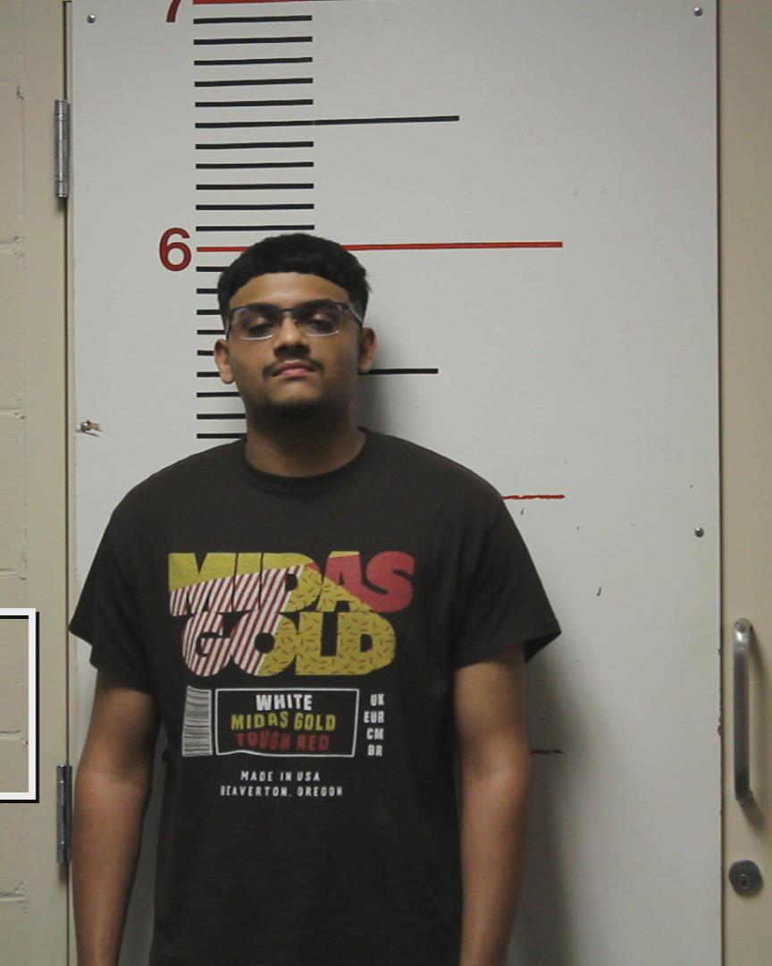 PATEL, RAAHIL HASMUK arrested by Palestine Police Dept.